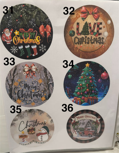 Circle Christmas ornaments