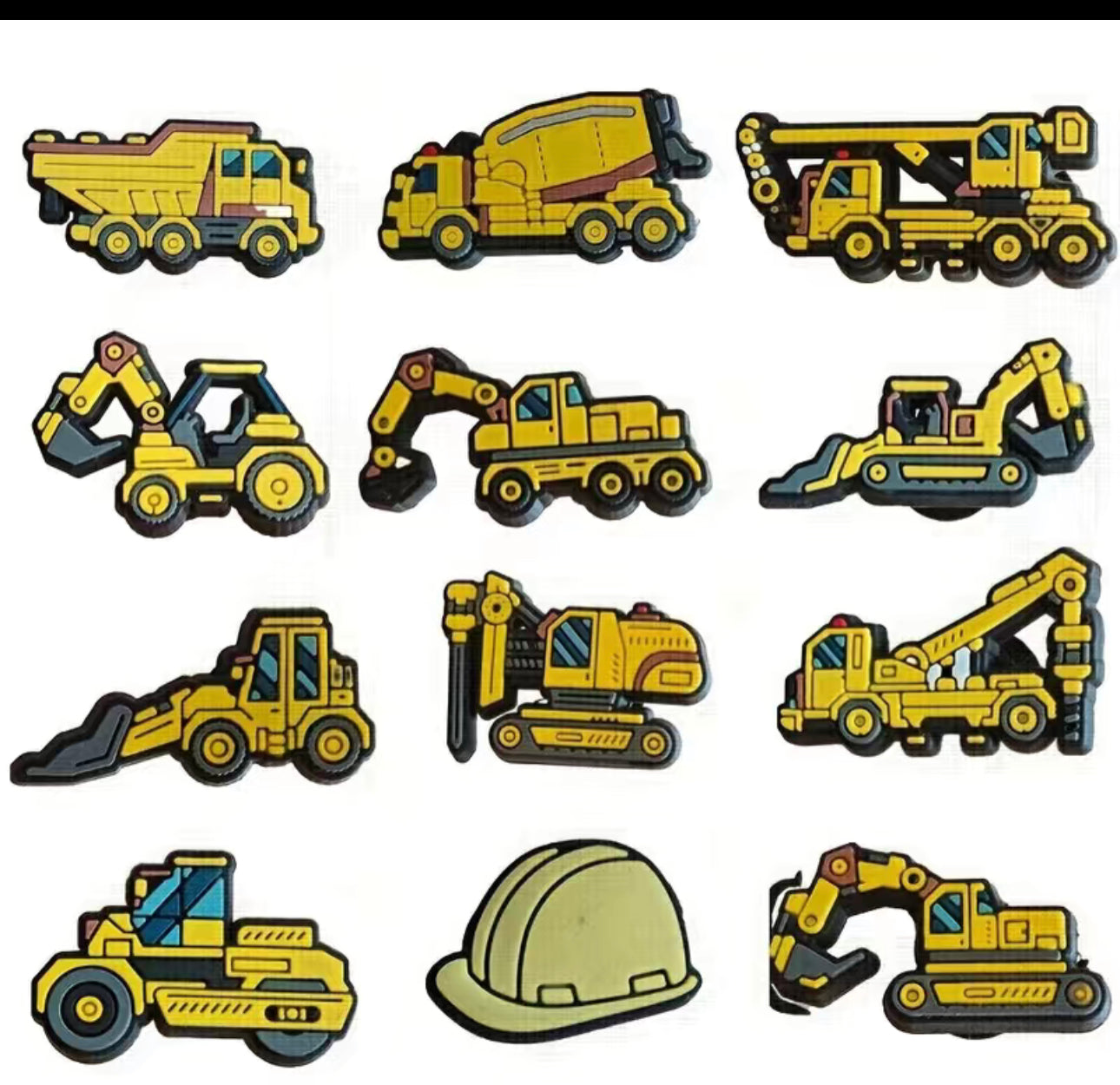 Construction trucks croc charms